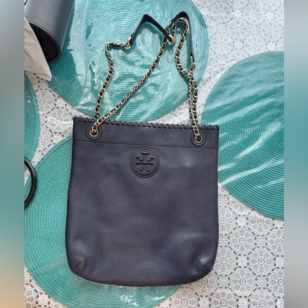 Tory Burch Navy Blue Shoulder Bag